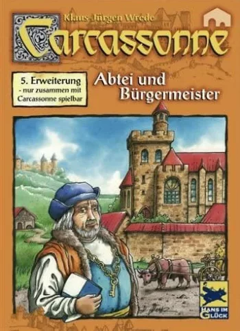 Carcassonne: 5. Erweiterung – Abtei und Bürgermeister