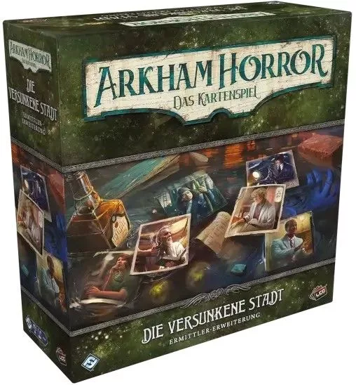 Arkham Horror: Das Kartenspiel – Die versunkene Stadt Ermittler-Erweiterung